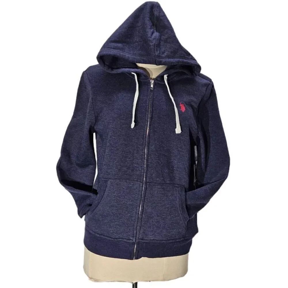U.S.POLO ASSN Fleece Hoodie Blue Large